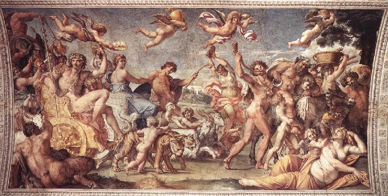 CARRACCI, Annibale Triumph of Bacchus and Ariadne sdg oil painting image